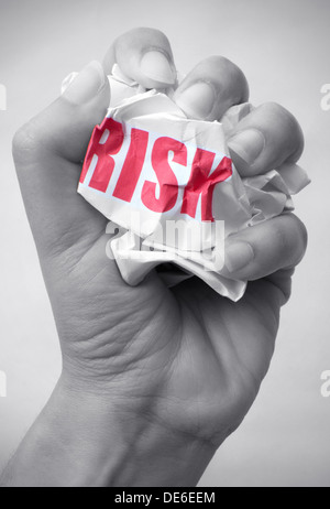 Riducendo al minimo il concetto di rischio Foto Stock