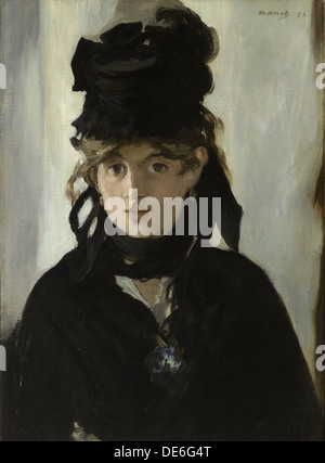 Berthe Morisot con un mazzo di violette, c. 1880. Artista: Manet, Édouard (1832-1883) Foto Stock