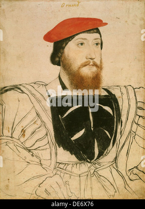 Ritratto di James Butler, 9° Conte di Ormond, ca 1537. Artista: Holbein, Hans, il Giovane (1497-1543) Foto Stock