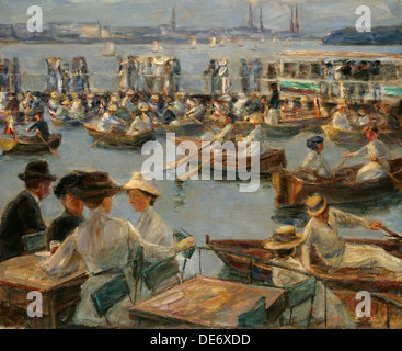 Sul Alster Amburgo, 1910. Artista: Liebermann, Max (1847-1935) Foto Stock