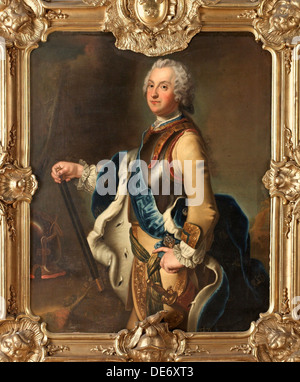 Ritratto di Adolph Federico (1710-1771), il principe ereditario di Svezia. Artista: Pesne, Antoine (1683-1757) Foto Stock