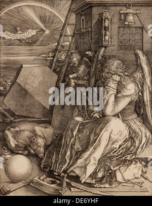 Melencolia I, 1514. Artista:, Dürer Albrecht (1471-1528) Foto Stock