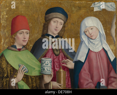 Santi Cosma e Damiano e la Vergine (l'Liesborn Ancona), ca. 1470-1480. Artista: Maestro di Liesborn (XV secolo) Foto Stock