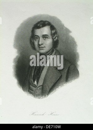 Ritratto del poeta Heinrich Heine (1797-1856), 1842. Artista: Weger, Agosto (1823-1892) Foto Stock