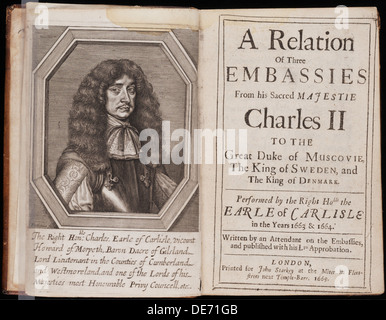 Charles Howard, 1° Conte di Carlisle, 1669. Artista: Faithorne, William (1616-1691) Foto Stock