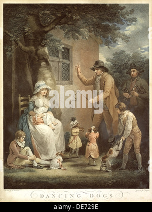 Dancing cani, c. 1800. Artista: Morland, George (1736-1804) Foto Stock