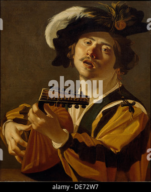 Il liuto Player, 1622. Artista: Baburen, Dirck (Theodor), van (1595-1624) Foto Stock