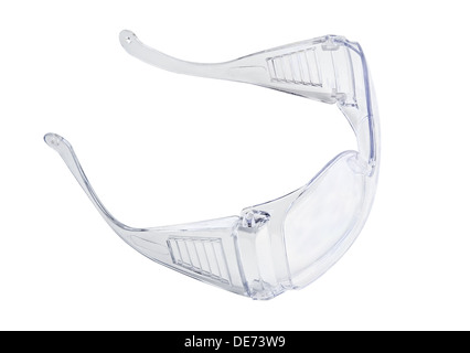 La protezione in plastica bicchieri isolati su sfondo bianco Foto Stock