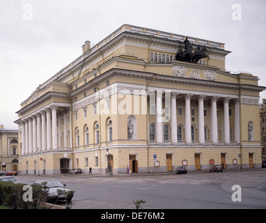 Il Teatro Alexandrinsky di San Pietroburgo, 1828-1832. Artista: Rossi, Carlo (1775-1849) Foto Stock