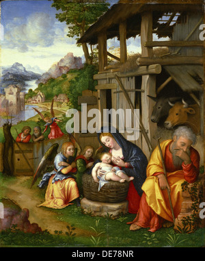 Natività, ca 1515. Artista: Leonbruno, Lorenzo (1480-1537) Foto Stock