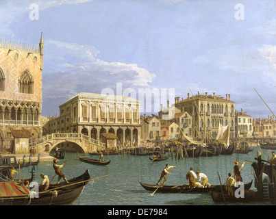 Vista la Riva degli Schiavoni, 1735-1739. Artista: Canaletto (1697-1768) Foto Stock