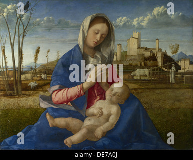 Madonna del Prato, c. 1500. Artista: Bellini, Giovanni (1430-1516) Foto Stock