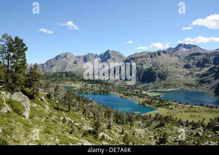 Laghi di montagna dei Pirenei francesi, Neouvielle riserva naturale Foto Stock