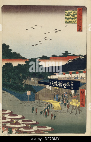 Ueno Yamashita (Cento famose vedute di Edo), 1856-1858. Artista: Hiroshige, Utagawa (1797-1858) Foto Stock