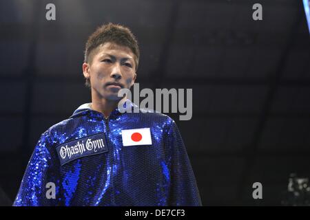 Kanagawa, Giappone. 25 Ago, 2013. Naoya Inoue (JPN) Boxe : Naoya Inoue del Giappone prima della luce giapponese peso mosca titolo bout a Sky Arena Zama di Kanagawa, Giappone . © Hiroaki Yamaguchi/AFLO/Alamy Live News Foto Stock