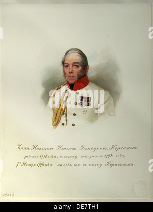 Ritratto del Conte Nikita Ivanovich Dondukov-Korsakov (1776-1857) (dall'Album del Imperial Horse Guards), 1846-1849. Artista: Hau (Gau), Vladimir Foto Stock