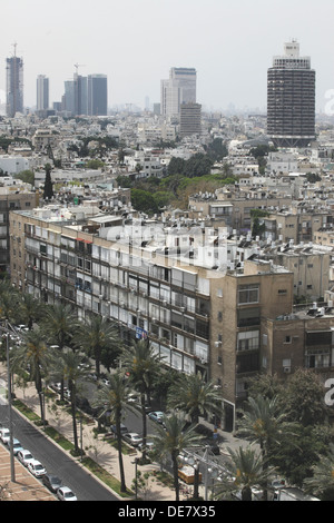 Rabin Square come visto dal tetto del municipio, Tel Aviv, Israele Foto Stock