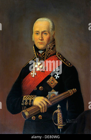 Ritratto di Ammiraglio Fyodor Fyodorovich Ushakov (1745-1817), 1912. Foto Stock