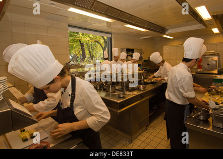 Österreich, Wien 1, Küche des Gourmeterstaurants Steirereck im Stadtpark Wiener. Foto Stock