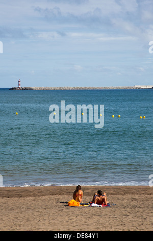 Praia da Vitória , Ilha Terceira , Açores, Terceira island , Azzorre , Beach Foto Stock