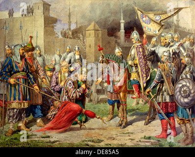 'Lo Zar Ivan IV conquista di Kazan in 1552', 1880. Artista: Aleksey Kivshenko Foto Stock