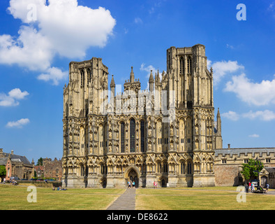 Cattedrale di Wells, Somerset, Regno Unito Foto Stock