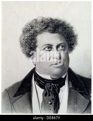 " Ritratto dello scrittore Alexandre Dumas, xix secolo. Artista: Georg Wilhelm Timm Foto Stock