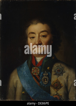 Ritratto del comandante in capo della flotta Conte Alexey Grigoryevich Orlov di Chesma (1737-1808), fine XVIII sec.. Artista: Anonimo Foto Stock