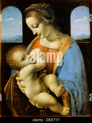 "La Madonna litta', 1490. Artista: Leonardo da Vinci Foto Stock