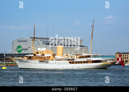 Copenhagen, Danimarca, il re Yacht Dannebrog Foto Stock