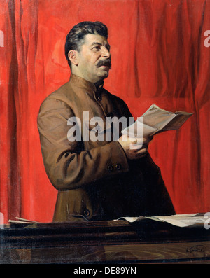 " Ritratto di Joseph Stalin", 1933. Artista: Isaak Brodsky Foto Stock