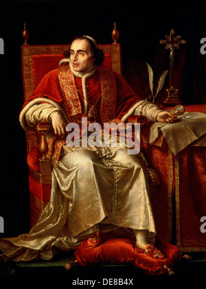 " Ritratto di papa Pio VII, 1817. Artista: Jean Baptiste Joseph Wicar Foto Stock