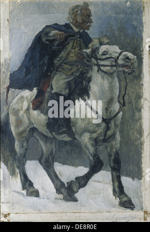 Alexander Suvorov a cavallo, 1897-1898. Artista: Surikov, Vassili Ivanovic (1848-1916) Foto Stock