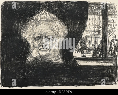 Henrik Ibsen presso il Café del Grand Hotel, 1902. Artista: Munch, Edvard (1863-1944) Foto Stock