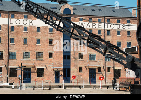 Il rinnovato docks a gloucester quays, Gloucestershire, Inghilterra, Regno Unito. Foto Stock