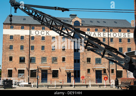 Il rinnovato docks a gloucester quays, Gloucestershire, Inghilterra, Regno Unito. Foto Stock