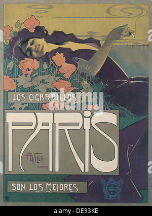Los sigaretti, Parigi, 1901. Artista: Villa, Aleardo (1865-1906) Foto Stock