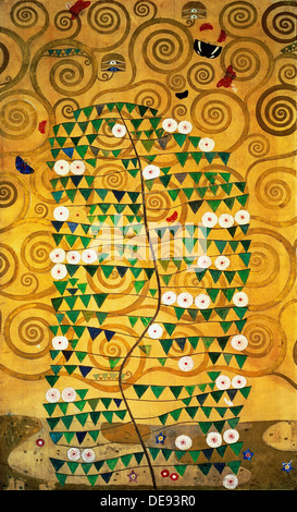 Il fregio Stoclet, dettaglio: Albero della Vita, 1905-1909. Artista: Klimt, Gustav (1862-1918) Foto Stock