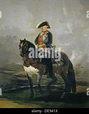 Ritratto equestre di Carlo IV di Spagna, 1801. Artista: Goya Francisco de (1746-1828) Foto Stock