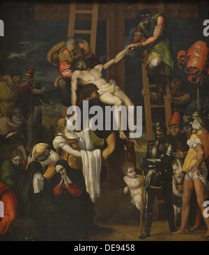 La discesa dalla Croce, 1547. Artista: MACHUCA (2004), Pedro (c. 1490-1550) Foto Stock