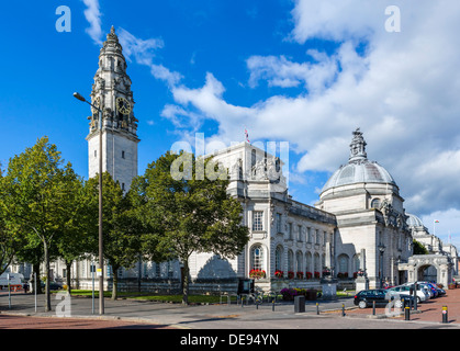 City Hall di Cardiff, South Glamorgan, Wales, Regno Unito Foto Stock