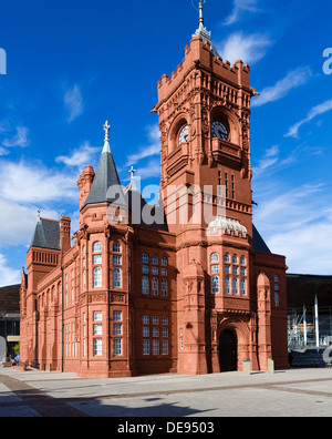 Lo storico Edificio Pierhead della National Assembly for Wales, la Baia di Cardiff, Cardiff, South Glamorgan, Wales, Regno Unito Foto Stock