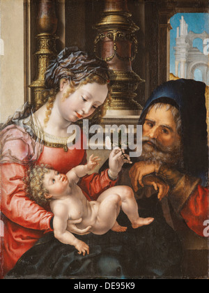 La Santa Famiglia, c. 1527-1530. Artista: Gossaert, Jan (ca. 1478-1532) Foto Stock