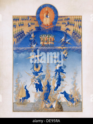 La caduta degli angeli ribelli (Les Très ricchezze Heures du Duc de Berry), 1412-1416. Artista: Limbourg fratelli (attivo 1385-1416) Foto Stock