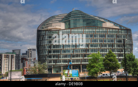 Un angelo Square Manchester CO-OP edificio, England, Regno Unito Foto Stock