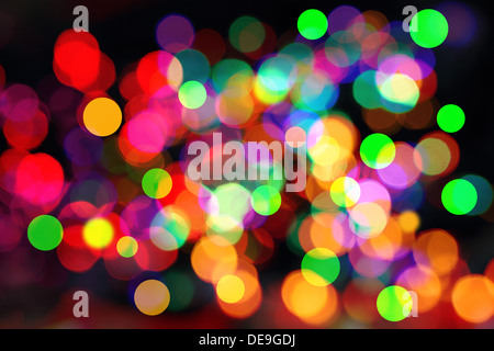 Abstract circolare sfondo bokeh di luci multicolori Foto Stock