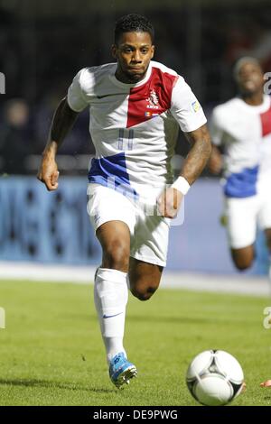 Jeremain lente (NED), Settembre 10, 2013 - Calcio : Coppa del Mondo FIFA 2014 turno di qualificazione match tra Andorra e Paesi Bassi, all'Estadi communi, Andorra la Vella, Andorra, Settembre 10, 2013. (Foto di AFLO) [3604] Foto Stock