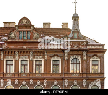 Stile vecchia facciata di edificio Foto Stock