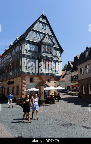 Inn 'Zum Riesen', la più antica locanda della Germania, Main Street No99, Miltenberg in Bassa Franconia, Baviera Germania Foto Stock