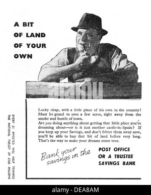 TSB Trustee Savings Bank inserzione nel 1946 Foto Stock
